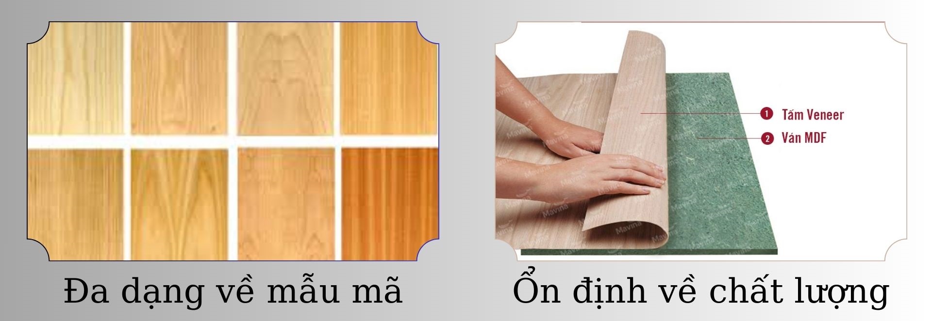 o sánh tranh khảm gỗ Veneer so với gỗ thật