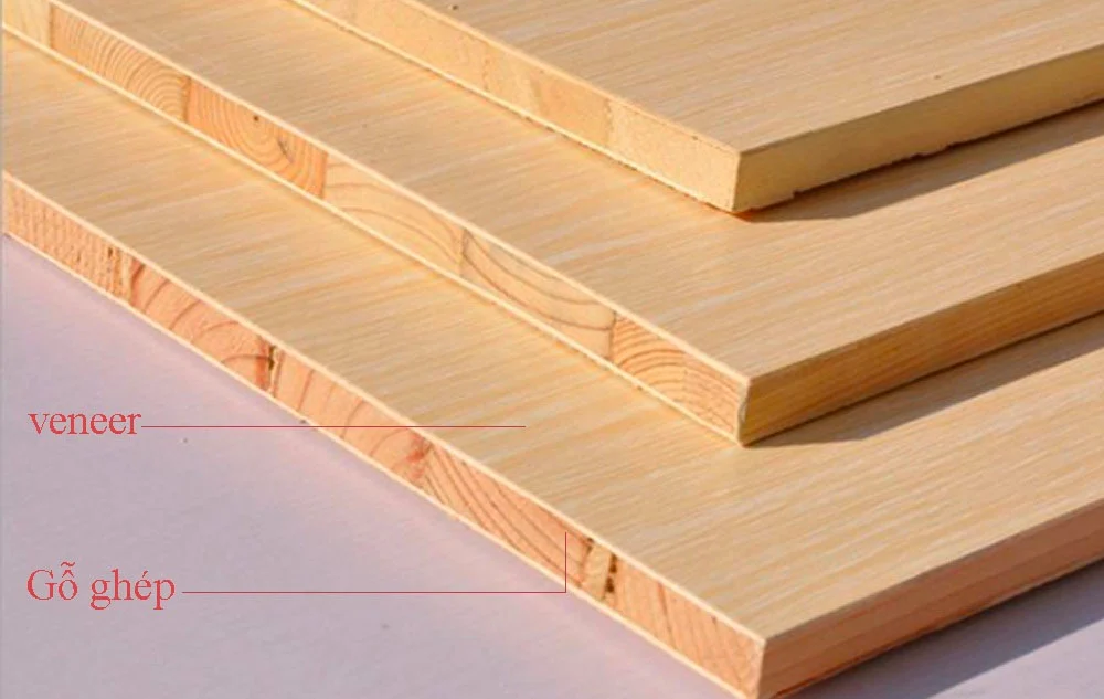 Gỗ veneer trong thiết kế tủ bếp