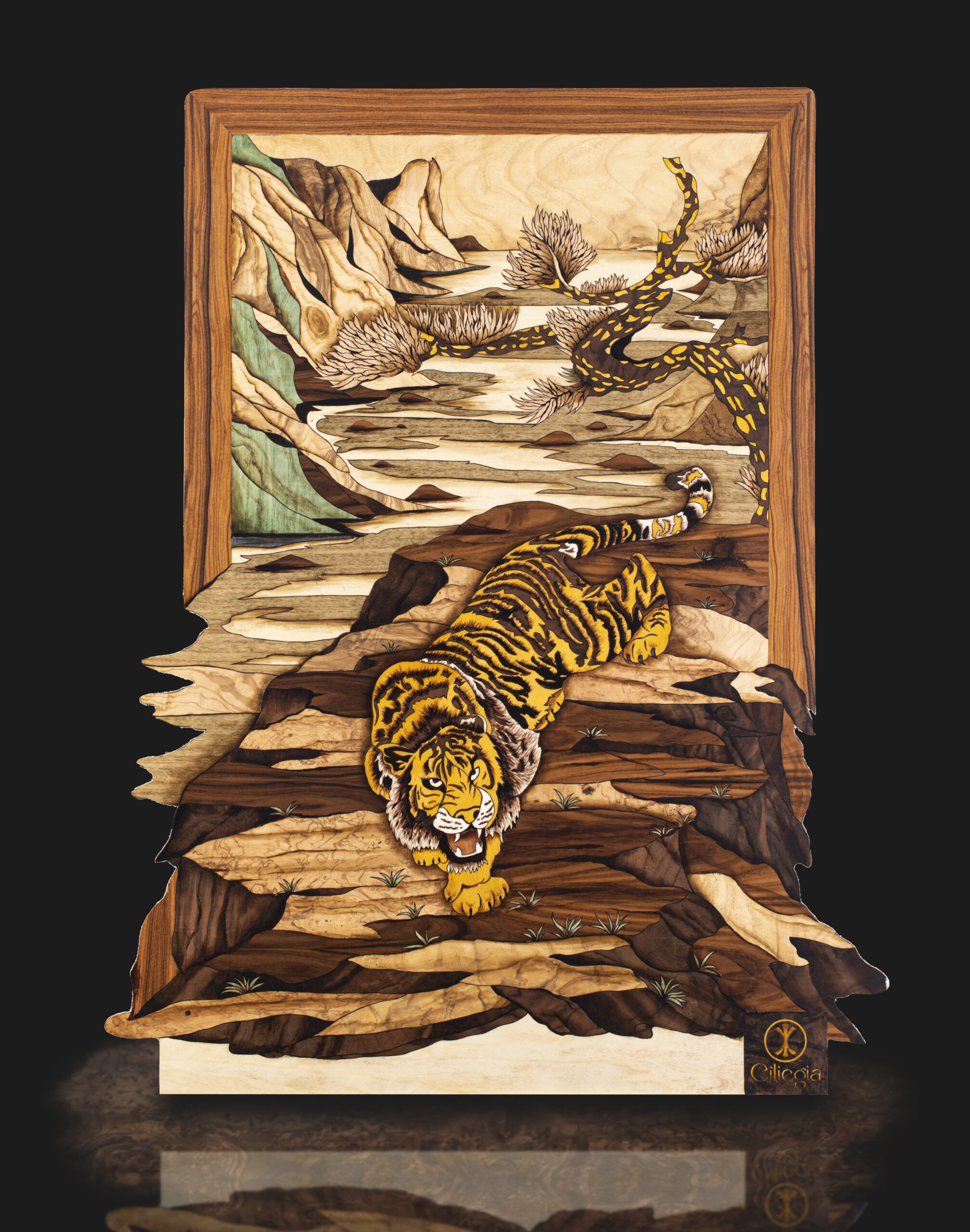 Tranh khảm gỗ Veneer bằng nghệ Thuật Marquetry và giá trị tác phẩm “Bức ...