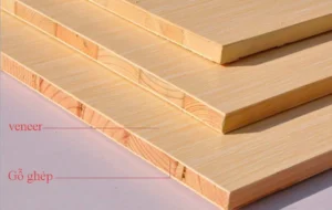 Gỗ veneer trong thiết kế tủ bếp